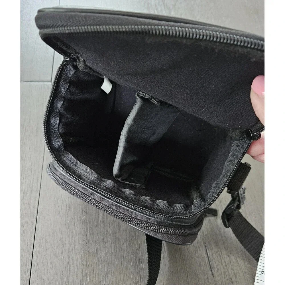 Camera Black Divided Shoulder Bag Crossbody Protective Case Removable Strap